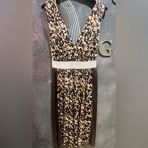 NWOT Alberta Ferretti Leopard Maxi Dress size 6